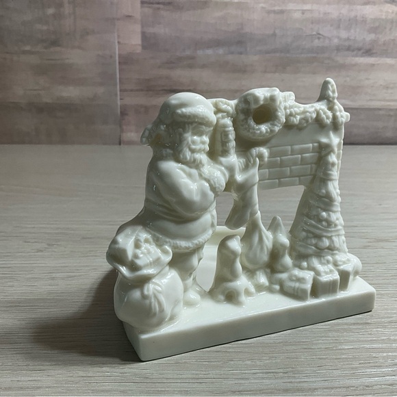 HOME FOR THE HOLIDAYS Candle Holder Porcelain Santa 1997 #877018 - Picture 5 of 10